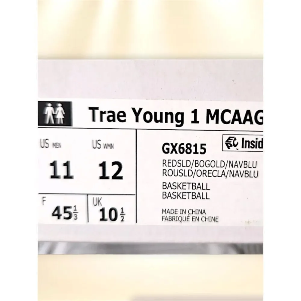 Adidas Trae Young 1 McDonald’s All American Basketball Shoes GX6815 Mens 12 NIB